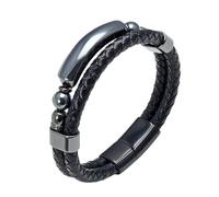Pulsera De Cuero Hombre,Pulsera De Cuero De Primera Calidad para Hombre Pulseras De Piedra De Ojo De Tigre Natural Brazalete Trenzado Multicapa Hecho A Mano Brazalete Punk Regalo para Niños Accesor