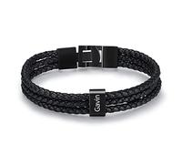 Pulsera de Cuero Negro para Hombre con 1-5 Nombres Pulseras Personalizadas para Hombre Regalo para el Día del Padre Navidad San Valentín (B, 2 nombre)