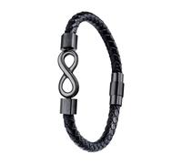 Pulsera De Cuero Para Hombre Cadena Infinita Impermeable Cómoda Para Muñeca