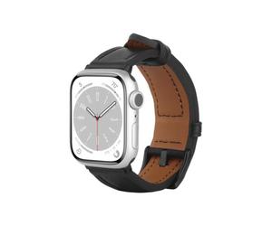 Pulsera de cuero Timeless para Apple Watch 40/41/42mm, negro
