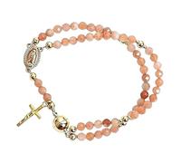 Pulsera de de fe, joyería de oración religiosa, dije de cruz con acabado pulido, regalo de bautizo con símbolo sagrado, categoría de joyería de 7.1 x 0.2 pulgadas, accesorio devocional para