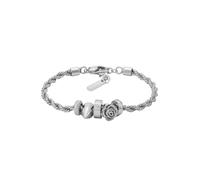 Pulsera de Diesel para hombre en tono plateado de acero inoxidable con cierre de broche de langosta, talla única, Acero inoxidable, No es una piedra preciosa