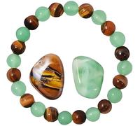 Pulsera de Dinero para Mujeres con Aventurina Verde y Ojo de Tigre, Pulsera Atrayente de Riqueza y Suerte para Abundancia y Prosperidad, Joyería de Cuentas de Piedra, Regalos de Navidad y Cumpleaños
