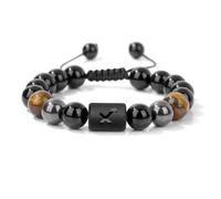 Pulsera De Doce Constelaciones Zodiaco Pulsera Espiritual Con Personalidad De Signos Zodiaco Elástica De Piedra De Ojo De Tigre Natural De 10 Mm Para Mujeres Hombres Regalo De Joyería Sagitario