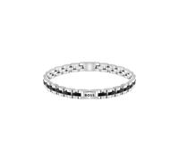 Pulsera de eslabones de acero de dos tonos audaz para hombre BOSS en negro y plata