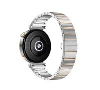Pulsera de eslabones de metal de 18 mm apta for HUAWEI WATCH GT 4 Correa de acero inoxidable de 41 mm apta for Garmin Forerunner 265S 255S/Venu 3S Band (Color : Silver Rose Gold, Size : 18mm)