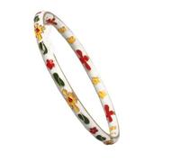 Pulsera de esmalte,Vintage Bangles Brazalete fino de filigrana esmaltada Cloisonne Vintage, brazaletes étnicos tradicionales hechos a mano, accesorios de moda for mujer, regalo(White_Diameter:58mm)