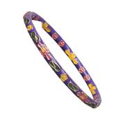Pulsera de esmalte,Vintage Bangles Brazalete fino de filigrana esmaltada Cloisonne Vintage, brazaletes étnicos tradicionales hechos a mano, accesorios de moda for mujer, regalo(Purple_Diameter:58mm)