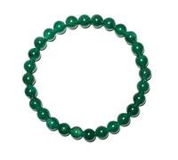 Pulsera de esmeralda unisex de 6 mm | Se adapta a muñecas de aproximadamente 6 a 6.5 pulgadas | Piedra natal de mayo | Cristal verde chakra del corazón | Regalo de San Valentín curativo espiritual