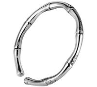 Pulsera de Estilo Chino Vintage S999 Pulsera de Plata Esterlina Pulsera de Apertura de Mujer Pulsera de Plata Esterlina Pulsera de Respaldo Pulsera de Bambú Abierta, LJBLEUSK