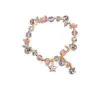 Pulsera de estrella irregular que brilla con un encanto individual, adecuada para el uso diario y embellece perfectamente tu estilo de moda, talla única, Zinc, No es una piedra preciosa