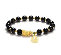 Pulsera de Feng Shui, Pulsera de ágata de dragón antigüense de dragón Dorado Feng Shui Riqueza Pulsera 2025 talismán Chakra Balance