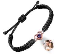Pulsera de fotos personalizada, pulsera de proyección hecha a mano, carga tu propia foto, pulseras personalizadas para el día de San Valentín, cumpleaños, cualquier día especial, talla única, Metal