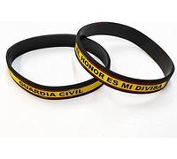 Pulsera de Goma de Silicona Gruesa con diseño de Guardia Civil El Honor es mi divisa - 2 unidades
