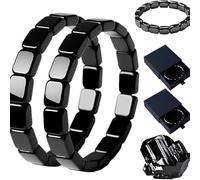 Pulsera de hematita Hemys, inspirada en generales romanos y guerreros vikingos, el uso diario conecta el campo de energía para aumentar naturalmente el metabolismo, restaurar la confianza y el borde