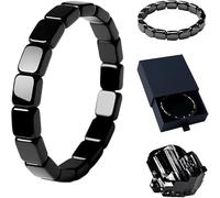 Pulsera de hematita Hemys, inspirada en generales romanos y guerreros vikingos, el uso diario conecta el campo de energía para aumentar naturalmente el metabolismo, restaurar la confianza y el borde