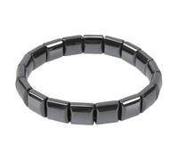 Pulsera de Hematita para Hombre | Elástica Negra Estilosa Ajustable | Joyería de Muñeca de Hematita para Hombre | Para Viajes Trabajo Uso Diario Citas Novio Padre Mujeres Cumpleaños San Valentín