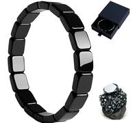 Pulsera de hematita para hombre, original, centrada, fuerte y lista para enfrentarse a cualquier cosa, pulsera de hematita con cajas, talla única, Hematita, No es una piedra preciosa