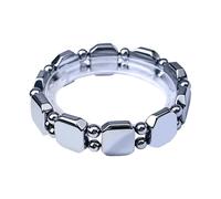 Pulsera de hematita para hombre, pulsera de hematita de negocios de para hombres, recupera tu confianza innata y borde, elegante accesorio de muñeca regalo para papá, marido y novio