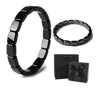 Pulsera de hematita para hombre, pulsera de hematita legendaria para hombre, pulsera de piedras de hematita que canaliza energía primaria y mejora la vitalidad, mejora la claridad mental y el enfoque