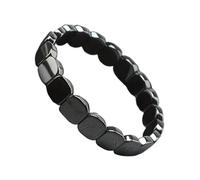 Pulsera de hematita para hombre - pulsera de hombre Clasibe, pulseras cuadradas de piedras naturales negras ajustables | para papá marido novio cumpleaños Día de San Valentín Navidad Día del Padre