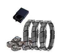 Pulsera de hematita para hombre, restaura la confianza y el borde inspirada en generales romanos y guerreros vikingos, el uso diario conecta el campo de energía para aumentar naturalmente el