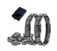 Pulsera de hematita para hombre, restaura la confianza y el borde inspirada en generales romanos y guerreros vikingos, el uso diario conecta el campo de energía para aumentar naturalmente el