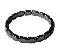 Pulsera de hematita, pulsera de hematita, hecha de piedra natural negra, promueve el metabolismo, restaura la confianza y las ventajas, adecuada tanto para hombres como para mujeres, General, Hematita