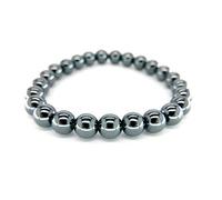 Pulsera de Hematite Bolas 8mm Minerales y Cristales, Belleza energética, Meditacion, Amuletos Espirituales