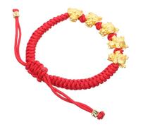 Pulsera de Hilo Rojo del Dragón, Aleación de Aluminio, Cuerda Trenzada
