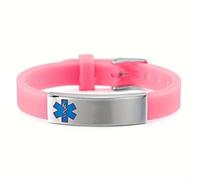 Pulsera de identificación médica grabada personalizada que brilla en la oscuridad, noche, nombre personalizado ICE penicilina alimentos alergia conciencia silicona brazalete, joyería médica, Acero