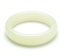 Pulsera de jade hetiana genuina Kunlun Suet White Jade Bracelet Jade Models para parientes, regalos para amigos (62-64 mm)