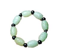 Pulsera de Jade Natural Xiu Jade Atmosférico Pulsera de Cuentas de tránsito para Hombres Joyería de Jade para Hombres y Mujeres