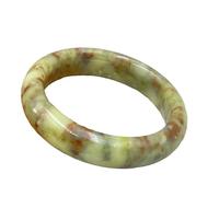 Pulsera de jade para mujer, pulsera redonda fina de jade natural, incluye caja de joyería para regalar, 54mm