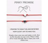 pulsera de la amistad para la mejor pareja de amigos Pulseras de relación con cordón ajustable hecho a mano para la familia para 2bien tratada.