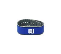 Pulsera de la NFC, Adecuado para los contactos, el Comercio, los Deportes, 924 Bytes (NTAG 216), Resistente al Agua, Azul/Gris, Ajustables