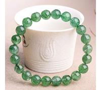 Pulsera de la suerte, Pulsera Feng Shui, pulsera Feng Shui for mujer, pulsera de cristal for la pulsera de cristal de cuarzo fresa verde, brazalete elástico, cuentas de mantra talladas a mano, talismá