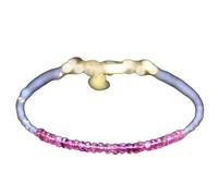 Pulsera de labradorita y turmalina rosa de 2,5-3 mm con cuentas facetadas en forma de rondelle y cierre chapado en oro de 18 cm para hombre y mujer | LK_STACK_07992