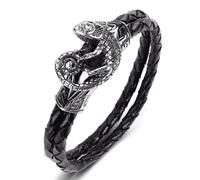 Pulsera de lagarto de reptil para hombre, gecko, lagartija, punk, gecko, animales, joyas para hombre