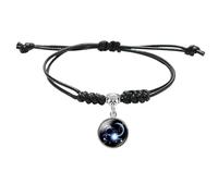 Pulsera De Las 12 Constelaciones Del Zodiaco Para Hombre Y Mujer - Pulsera Ajustable De Cuerda De Cuero De Colores Con Horóscopo, Regalo De Joyería Unisex Para Cumpleaños/Aniversario Capricornio