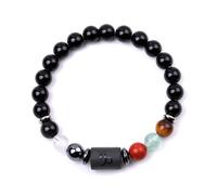 Pulsera De Las 12 Constelaciones Para Hombre Y Mujer, Pulsera Elástica De Obsidiana De Cristal Natural Con Horóscopo Y Signo Del Zodiaco, Joyería Astrológica, Regalos Para Parejas, Capricornio