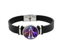Pulsera De Las 12 Constelaciones, Pulsera De Signos Del Zodiaco Para Hombres Y Mujeres, Pulsera De Constelaciones, Pulsera De Espíritu De Signos Del Zodiaco, Pulsera De Cuero Sintético Negro, Virgo