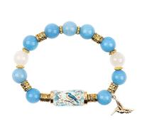 Pulsera de las bendiciones del pájaro azul - Inspirador motivacional - Pulsera con Colgante de Pájaro | para el Trayecto Diario, la Playa, los Viajes, el Uso Diario, Cumpleaños, , Niñas y Madres