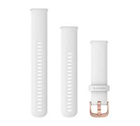 Garmin Pulsera vivomove, estilo, 20 mm, silicona blanca, hebilla rosa dorada