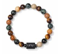 Pulsera De Los Signos Del Zodíaco - Pulsera De Cuentas De 12 Constelaciones Para Parejas 8 Mm Elástica Con Piedra De Ojo De Tigre Natural Para Mujeres Y Hombres Regalo De Joyería Del Horóscopo Tauro