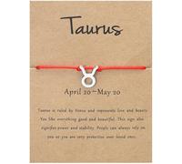 Pulsera De Los Signos Del Zodíaco, Tejida A Mano, Ajustable, Con 12 Constelaciones, De Cuerda Roja De La Suerte, Unisex, Joyería De Astrología Y Horóscopo, Regalos Para Mujeres Y Hombres Tauro