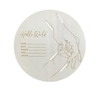 Pulsera de madera coleccionable para recordar el nacimiento de un bebé, soporte de exhibición de nombre y fecha de nacimiento, regalos para baby shower, regalos de crecimiento, hito