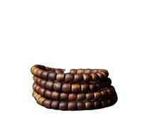 Pulsera de Madera de agar en Forma de Manzana, Tambor de una Sola hebra, Rebanada de Madera Antigua, Cuentas de ábaco, Pulsera, Cuentas de oración Budista