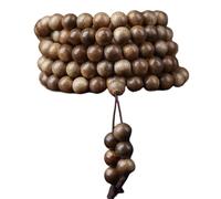 Pulsera de Madera de agar Kalimantan, Cuentas de oración de Madera Antigua, Rico Aroma Floral y afrutado (8mm*108 Cuentas)
