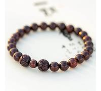 Pulsera de madera Pulsera Feng Shui Pulsera de madera natural Pulsera de cuentas de loto Joyería vintage Pulsera de buena suerte Pulsera hecha a mano con cuentas Mala de oración para mujeres y hombres